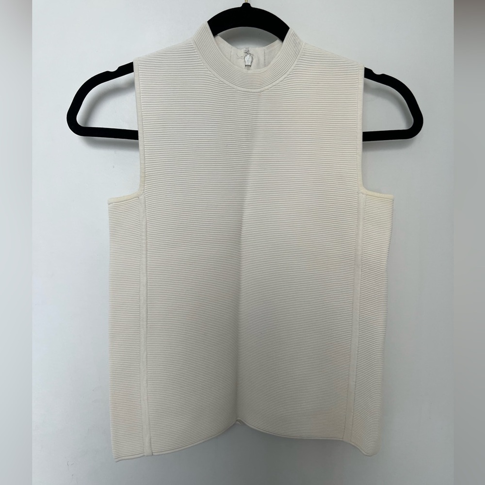 Polo Ralph Lauren Cream Ribbed Knit Top